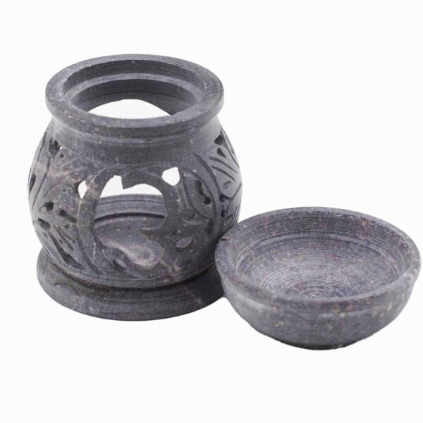 Quemador de aceite pequeño de esteatita 8cm - Om - Imagen 2