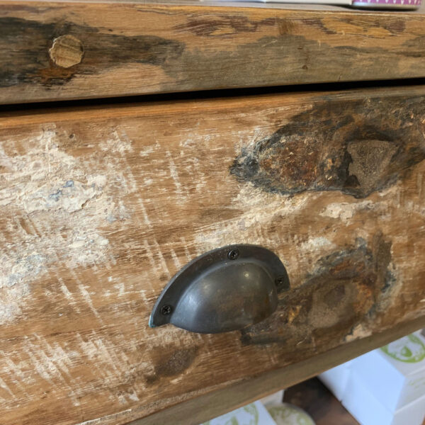 Mesa central de madera reciclada - 180x60x80cm - Imagen 2