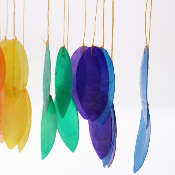 Carrillon de Madera - Hojas Grandes Arco Iris - Imagen 2