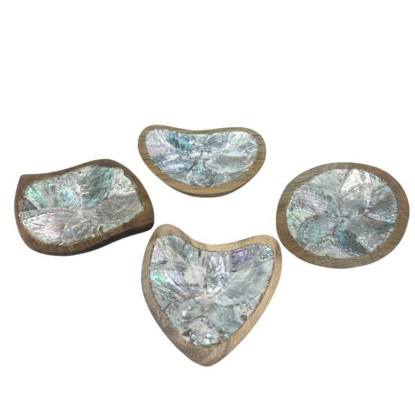 Juego de 4 Mini Cuencos de Madera de Teca (surtido) - Imagen 3