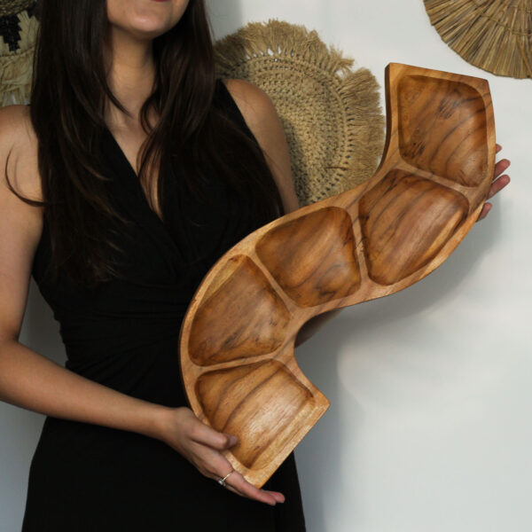 Cuenco de Madera Teca - Forma de serpiente (aprox. 55cm) - Imagen 4