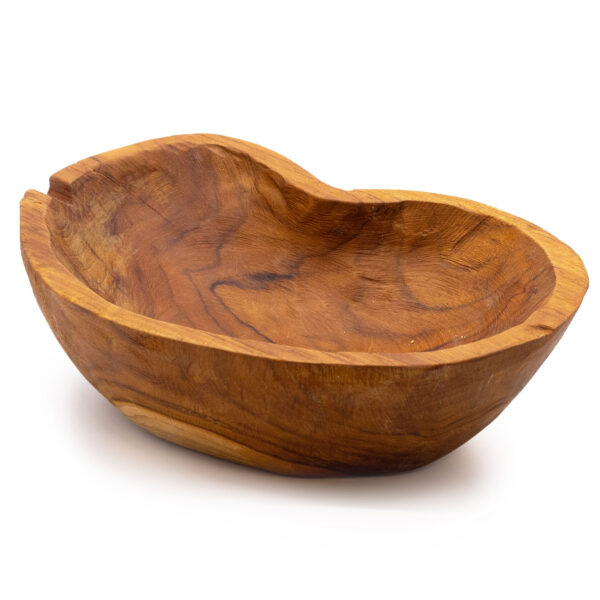Frutero natural de madera de teca - 31x22x8cm - Imagen 2
