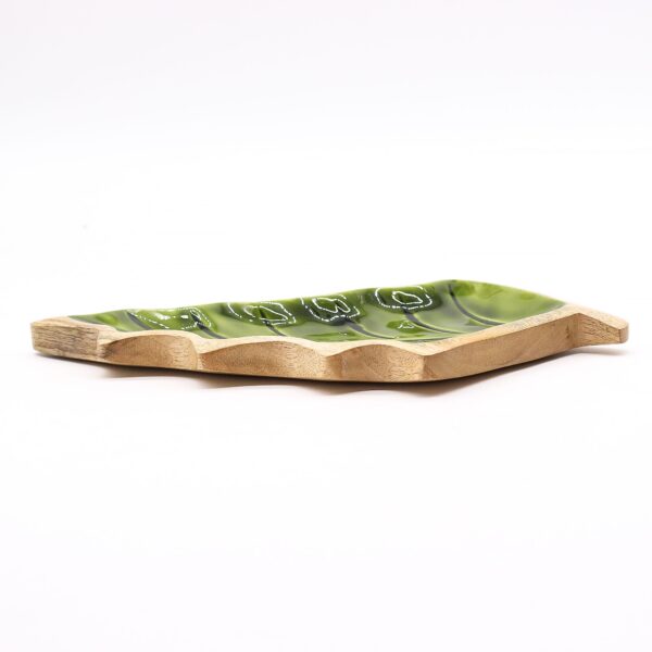 Perdido en el Bosque -  Tazón de madera con hoja esmaltada - 33x17cm - Imagen 6