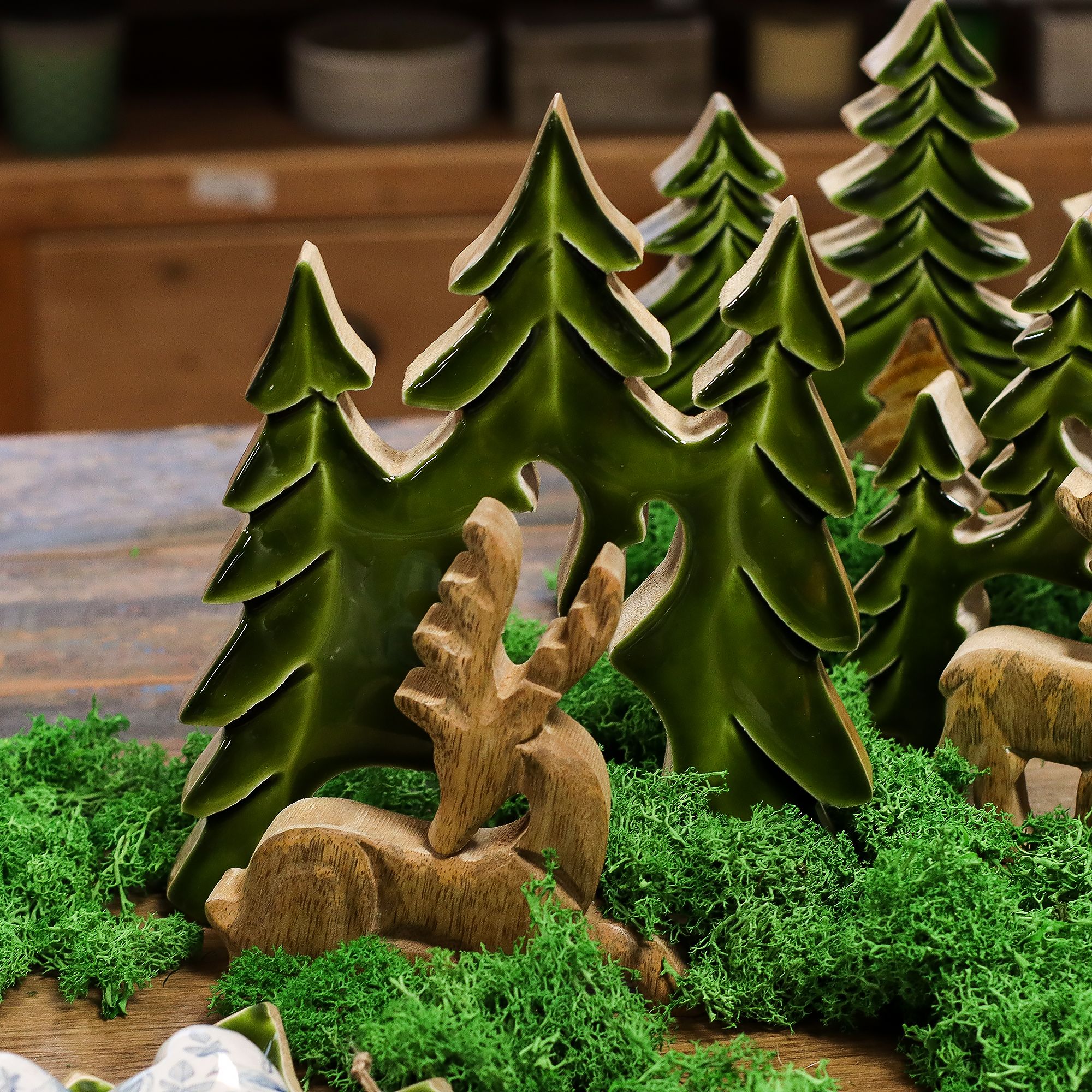 Perdido en el bosque - Ciervo en el bosque 3D Decoración de madera - 23x20cm - Imagen 6