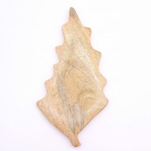 Perdido en el Bosque -  Tazón de madera con hoja esmaltada - 33x17cm