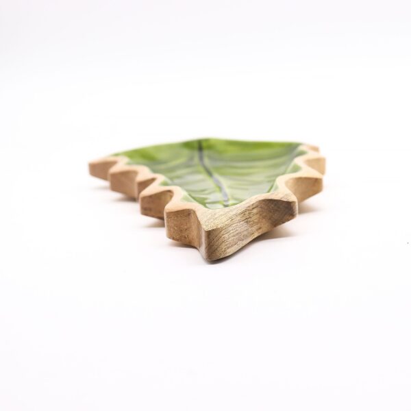 Perdido en el Bosque -  Tazón de madera con hoja esmaltada - 33x17cm - Imagen 7