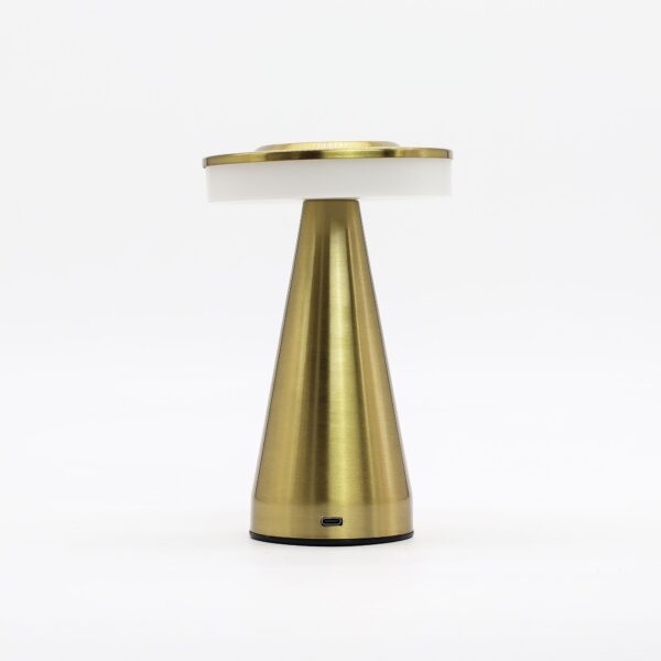 Lámpara táctil - Tallo alto de cobre - USB (C) - Recargable (400 vatios) - Imagen 2