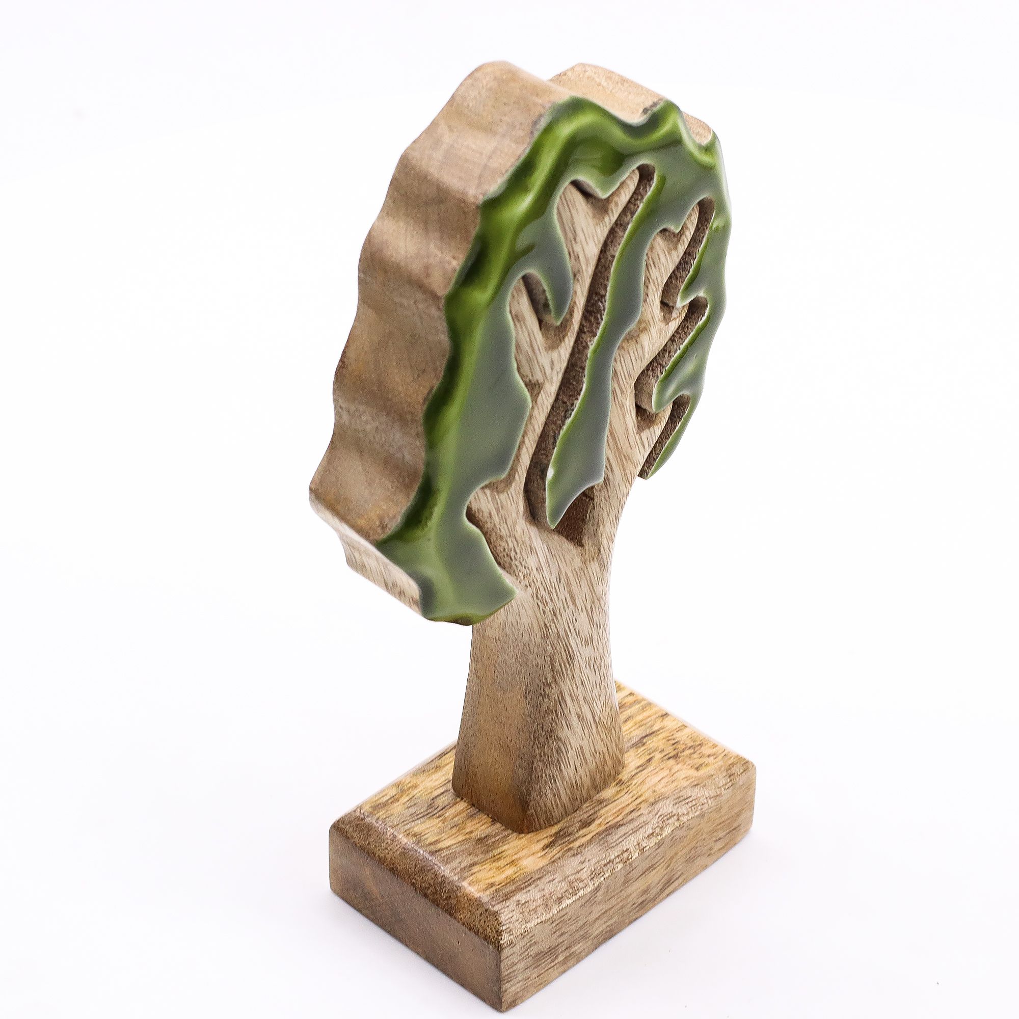 Perdido en el bosque - Decoración de madera 3D de un solo árbol - 20x10cm - Imagen 7