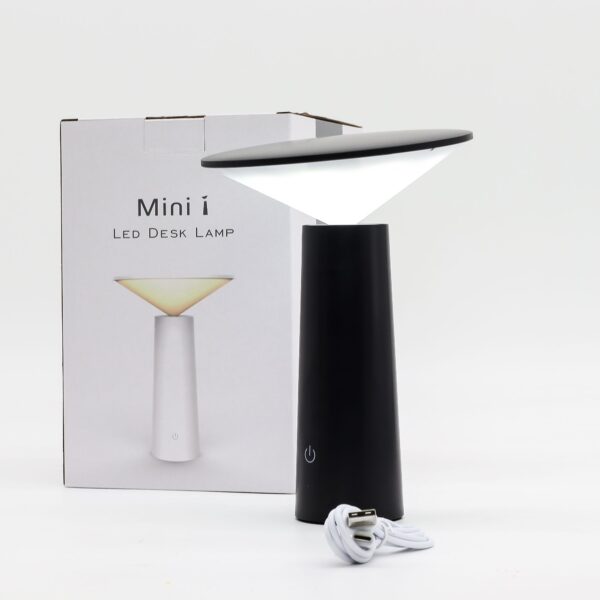 Lámpara táctil - Champiñón negro ajustable - luz con patrón USB (C) - Recargable (2000 vatios) - Imagen 4