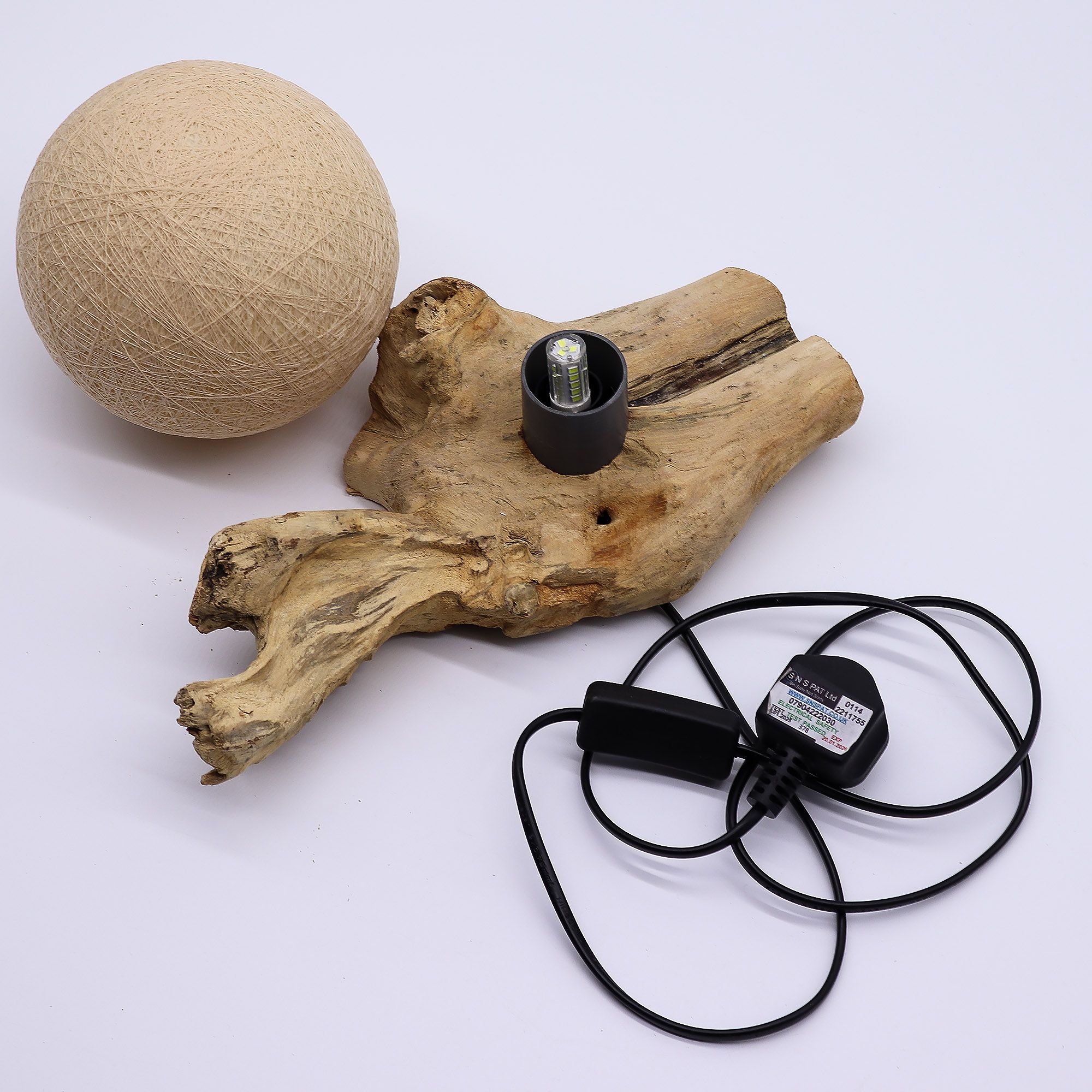 Lámpara de Mesa con Pantalla Esférica - Crema - Imagen 3