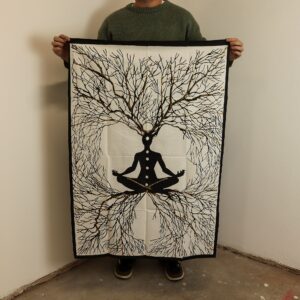 Arte de pared de algodón (70x110cm) - Conexión Tierra-Chakra