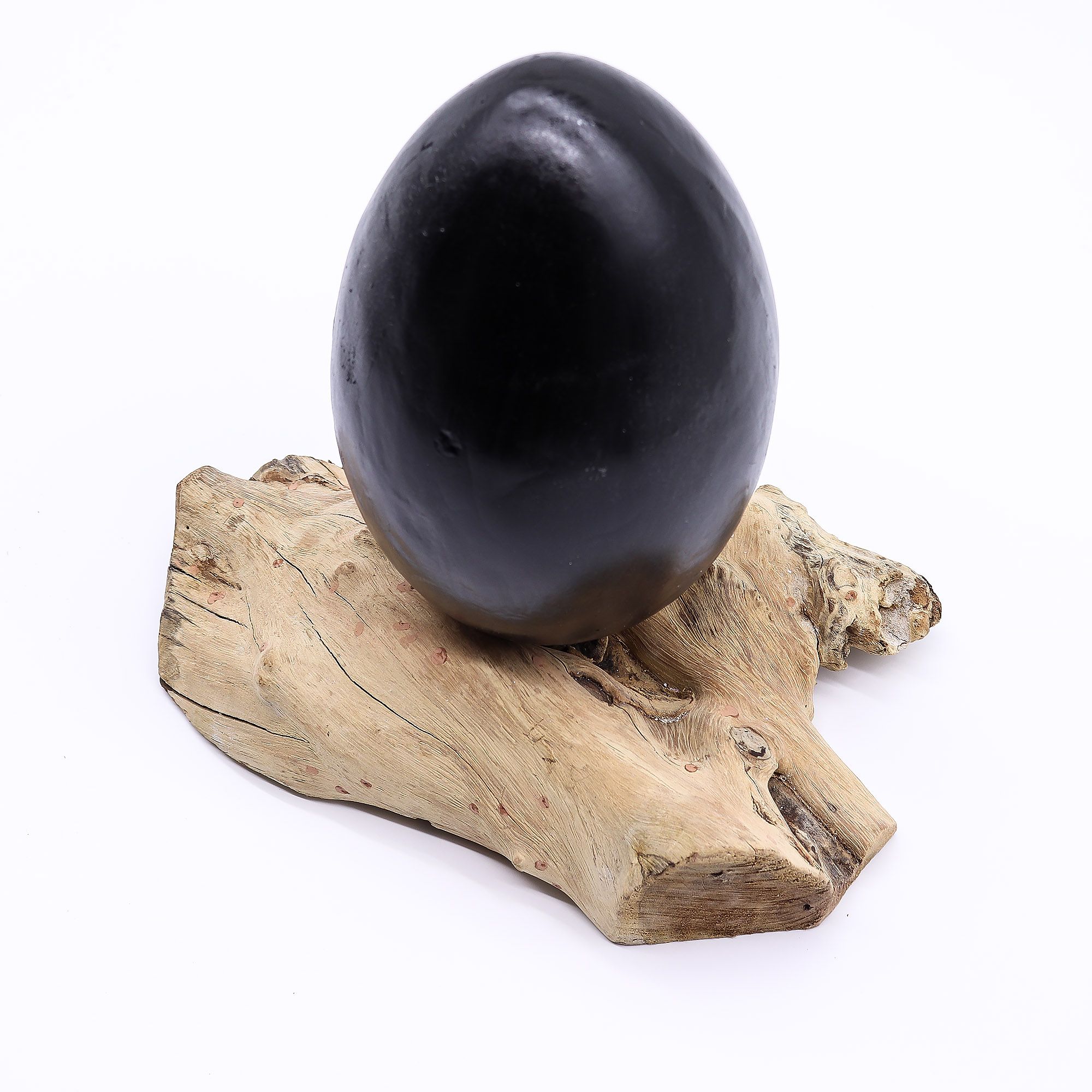 Lámpara de Mesa con Pantalla Huevo de Lava Craquelado – Gris - Imagen 2