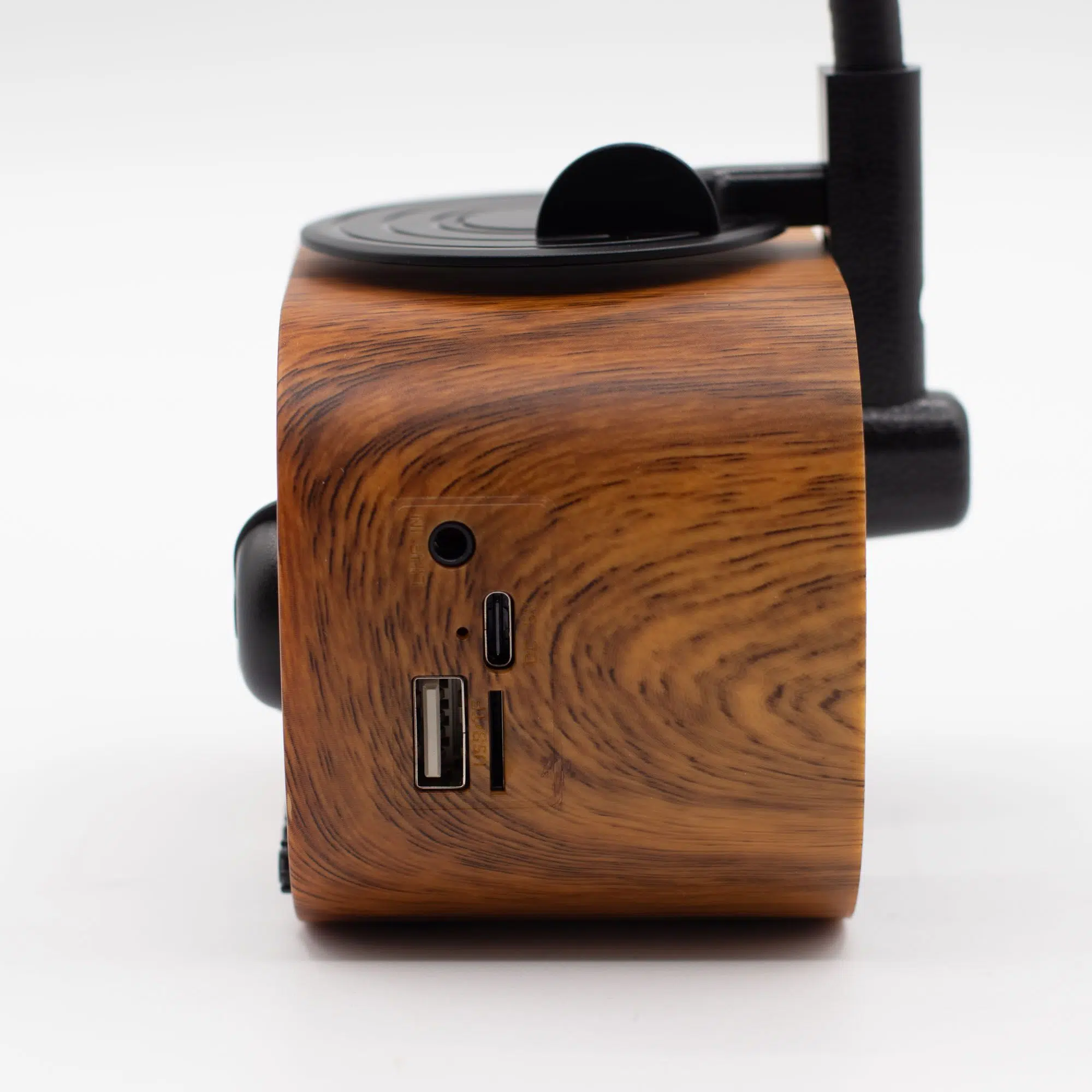 Altavoz mini gramófono retro - Bluetooth y radio FM - 5 vatios x 1 - Imagen 2